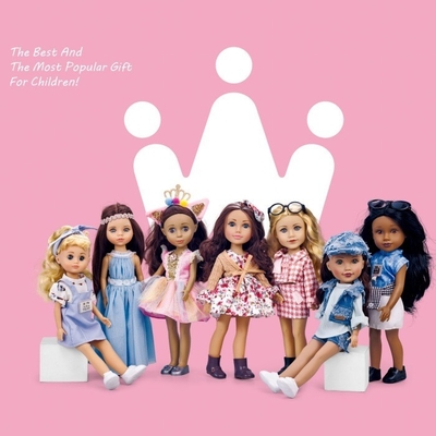 Logo personnalisé éducatif OEM / ODM 14 pouces cadeaux de poupée mignonne en silicone