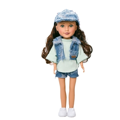 Logo personnalisé éducatif OEM / ODM 14 pouces cadeaux de poupée mignonne en silicone