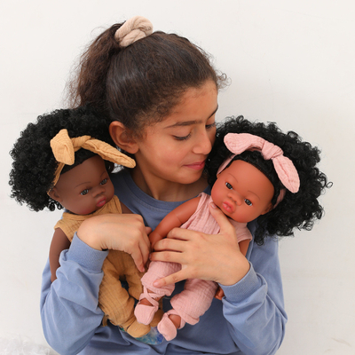 14&quot; Full Body Silicium Logo personnalisé Reborn Vinyl Silicone poupées pour enfants Noir africain