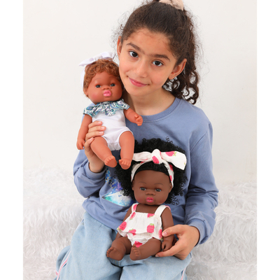 14&quot; Full Body Silicium Logo personnalisé Reborn Vinyl Silicone poupées pour enfants Noir africain