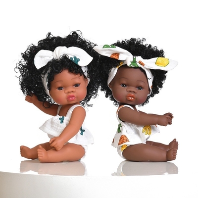 14&quot; Full Body Silicium Logo personnalisé Reborn Vinyl Silicone poupées pour enfants Noir africain
