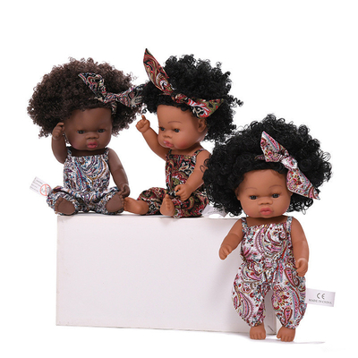 14&quot; Full Body Silicium Logo personnalisé Reborn Vinyl Silicone poupées pour enfants Noir africain