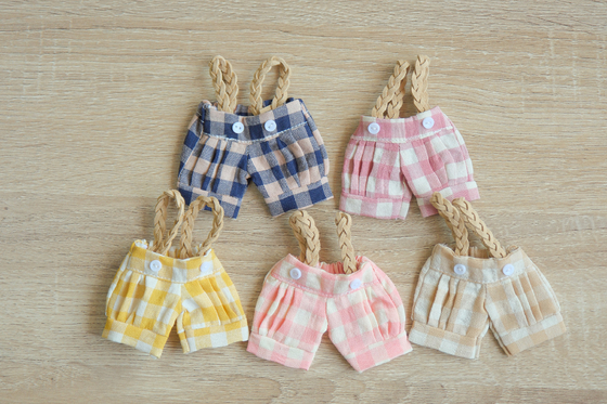Vêtements de poupée en coton Mini Longues manches sacs de robe accessoires de poupée