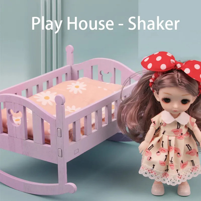 Chambre de poupée en bois Lit bébé berceau pour 6 pouces poupées accessoires de poupée incontournables pour les enfants