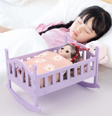 Chambre de poupée en bois Lit bébé berceau pour 6 pouces poupées accessoires de poupée incontournables pour les enfants