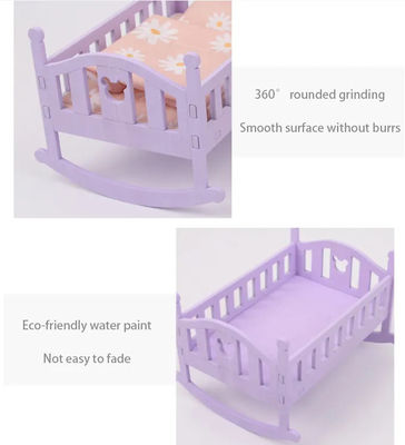 Chambre de poupée en bois Lit bébé berceau pour 6 pouces poupées accessoires de poupée incontournables pour les enfants