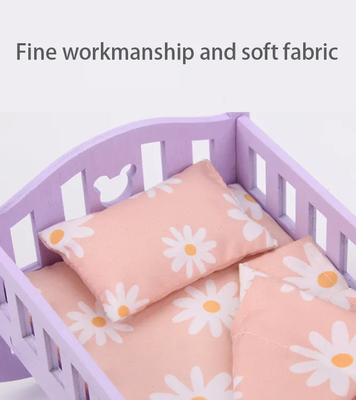 Chambre de poupée en bois Lit bébé berceau pour 6 pouces poupées accessoires de poupée incontournables pour les enfants