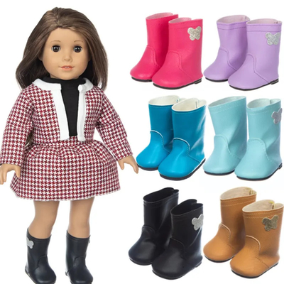 Accessoires de poupée ODM 18 pouces American Girl poupée chaussures bottes 45cm habillé en hiver bottes chaussures de poupée