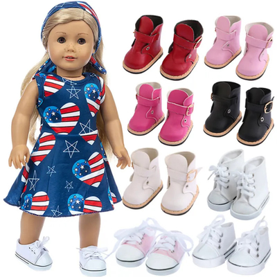 Accessoires de poupée ODM 18 pouces American Girl poupée chaussures bottes 45cm habillé en hiver bottes chaussures de poupée
