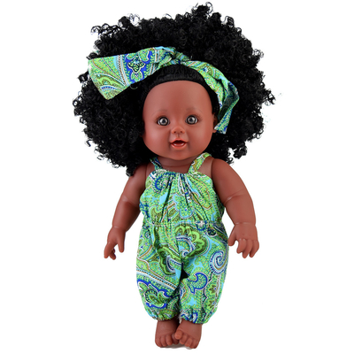 Cadeau de beauté pour les enfants 35 cm Vinyl Cute Reborn Dolls avec mohair enraciné à la main
