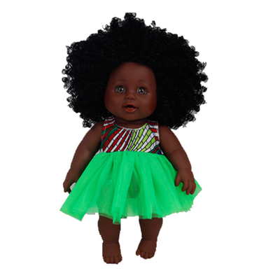 Doux lavage des mains poupées en vinyle de silicone de 35 cm pour enfants poupée noire africaine