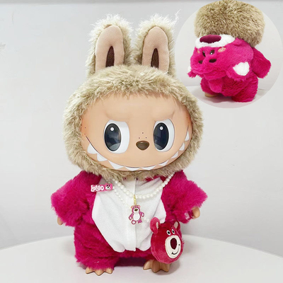 Nee Design Tissu de poupée Labubu Sweater Tissu de jouet Colorant Costume Set Labubu Dress de dessin animé