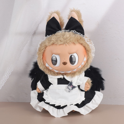 Bas MOQ Tissu de poupée Labubu Sweater Tissu de jouet Coloré Costume Set Labubu Cartoon Dress